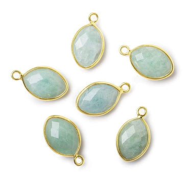 13x9mm Vermeil Bezel Aquamarine Marquise Pendant 1 piece (ONLINE ORDER ONLY)