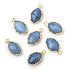 13x9mm Vermeil Bezel Owyhee Blue Opal marquise Pendant 1 piece (ONLINE ORDER ONLY)