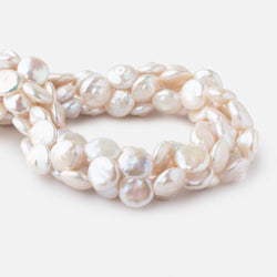 14-15mm Creamy White Coin Freshwater Pearls 16 inch 27 pieces (ONLINE ORDER ONLY)