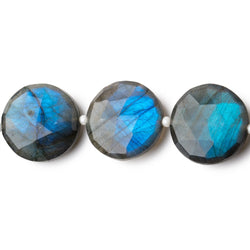 14-15mm Labradorite Faceted Coin Beads 7.5 inch 13 pieces (ONLINE ORDER ONLY)
