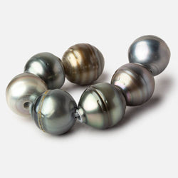 14-15mm Ringed Tahitian Saltwater 2mm Large Hole Pearls 3.5 inches 6 pieces (ONLINE ORDER ONLY)