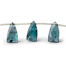 14-15mm Teal Moss Kyanite Faceted Triangle Beads 7 inch 12 pieces (ONLINE ORDER ONLY)