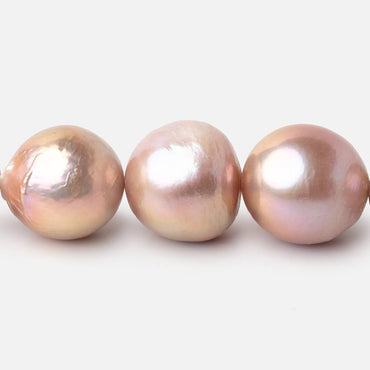 14-16mm Golden Pink Baroque Freshwater Pearls 15.75 inch 27 Beads (ONLINE ORDER ONLY)