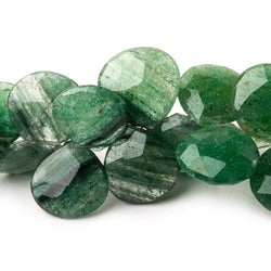 14-16mm Green Aventurine Faceted Heart Beads 5 inch 21 pieces (ONLINE ORDER ONLY)