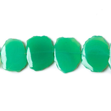 14-16mm Green Onyx Plain Free Form Beads 8 inch 15 pieces (ONLINE ORDER ONLY)