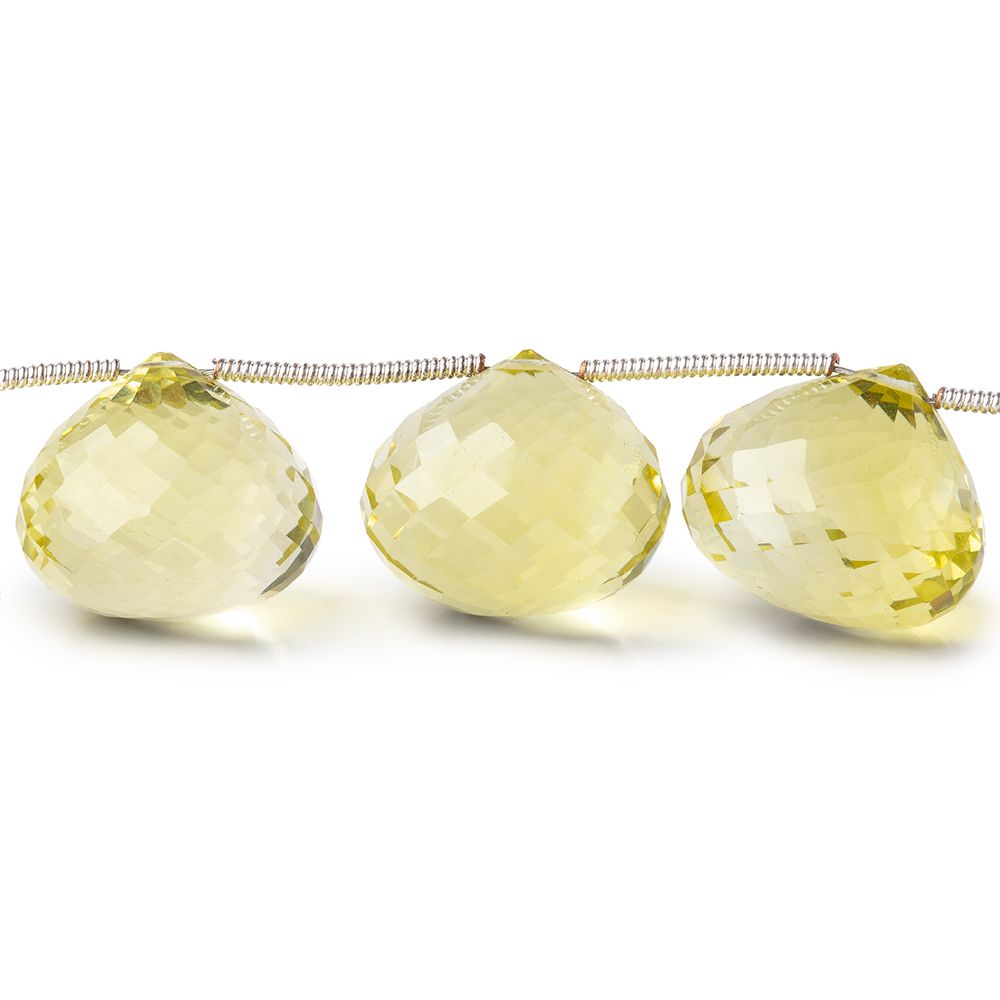 13-14mm Lemon Quartz Faceted Candy Kiss Beads 7 inch 12 pieces (ONLINE ORDER ONLY)