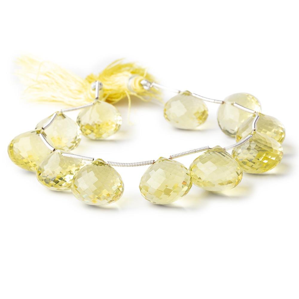 13-14mm Lemon Quartz Faceted Candy Kiss Beads 7 inch 12 pieces (ONLINE ORDER ONLY)