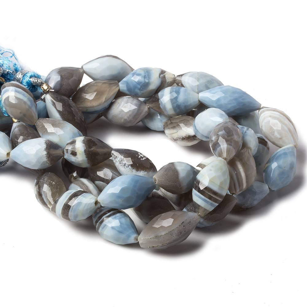 14-16mm Owyhee Denim Blue Opal Faceted Marquise Beads 8 inch 13 pcs (ONLINE ORDER ONLY)