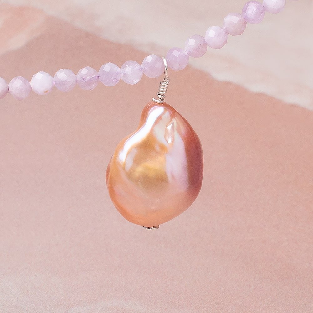 14-18mm Peach Ultra Baroque Focal Beads 1 piece AA (ONLINE ORDER ONLY)