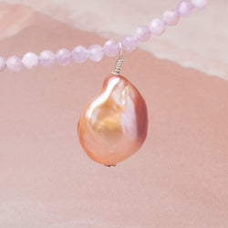 14-18mm Peach Ultra Baroque Focal Beads 1 piece AA (ONLINE ORDER ONLY)