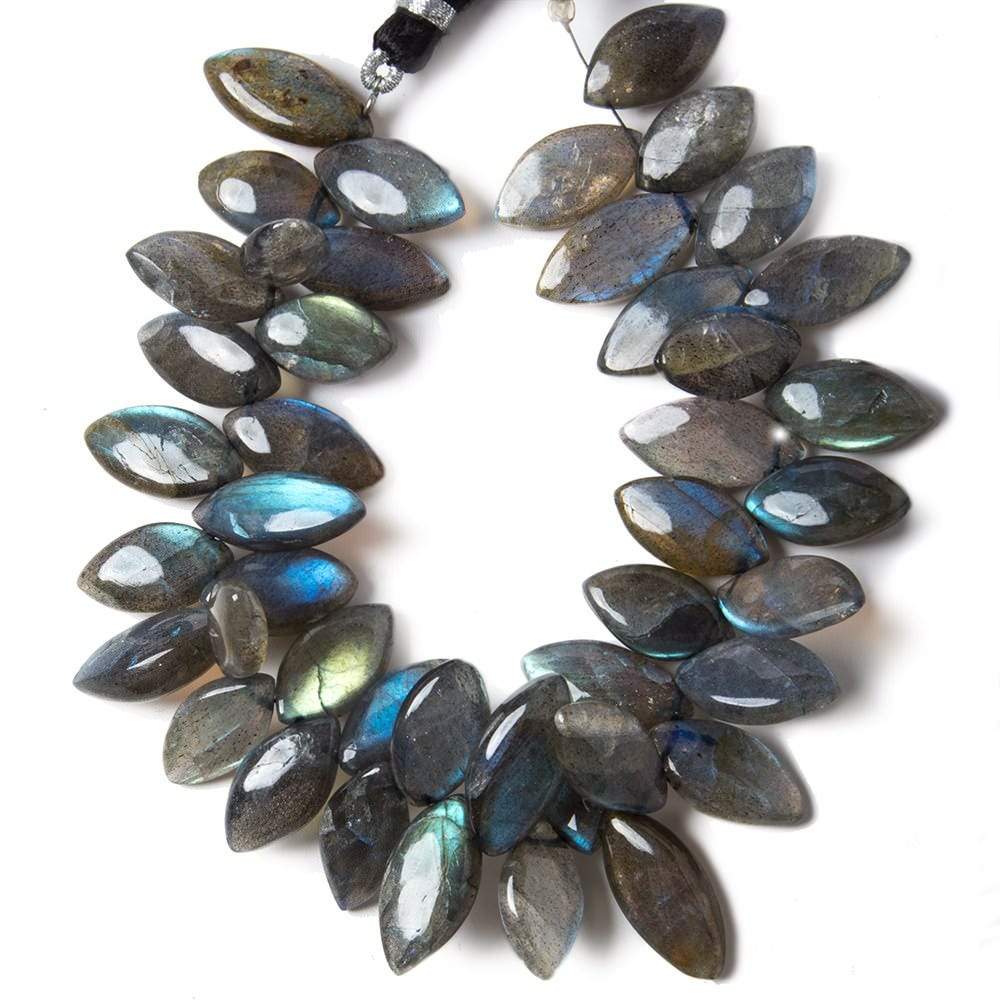 14 -20mm Labradorite Plain Marquise Beads 8 inch 43 pieces (ONLINE ORDER ONLY)