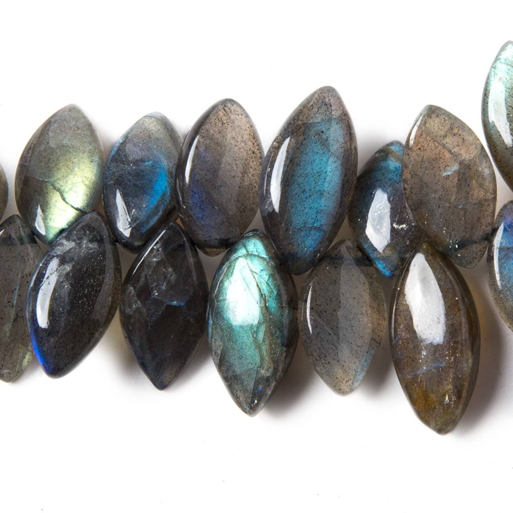14 -20mm Labradorite Plain Marquise Beads 8 inch 43 pieces (ONLINE ORDER ONLY)