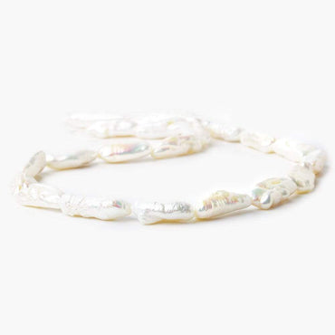 14-20mm Off White Biwa Straight Drill Freshwater Pearls 15 inch 22 pieces (ONLINE ORDER ONLY)
