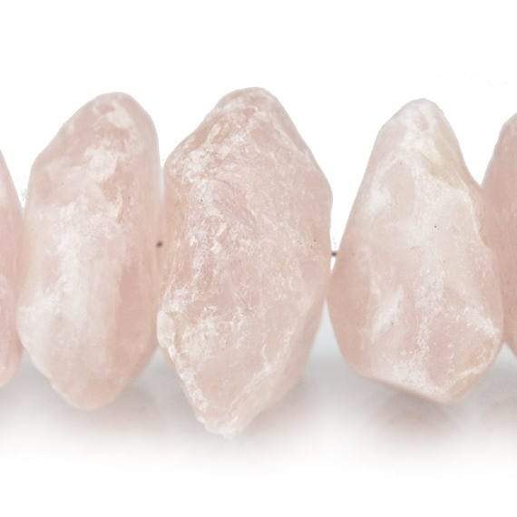 14 - 22mm Rose Quartz Hammer Faceted Disc Beads 8 inch 21 pieces (ONLINE ORDER ONLY)