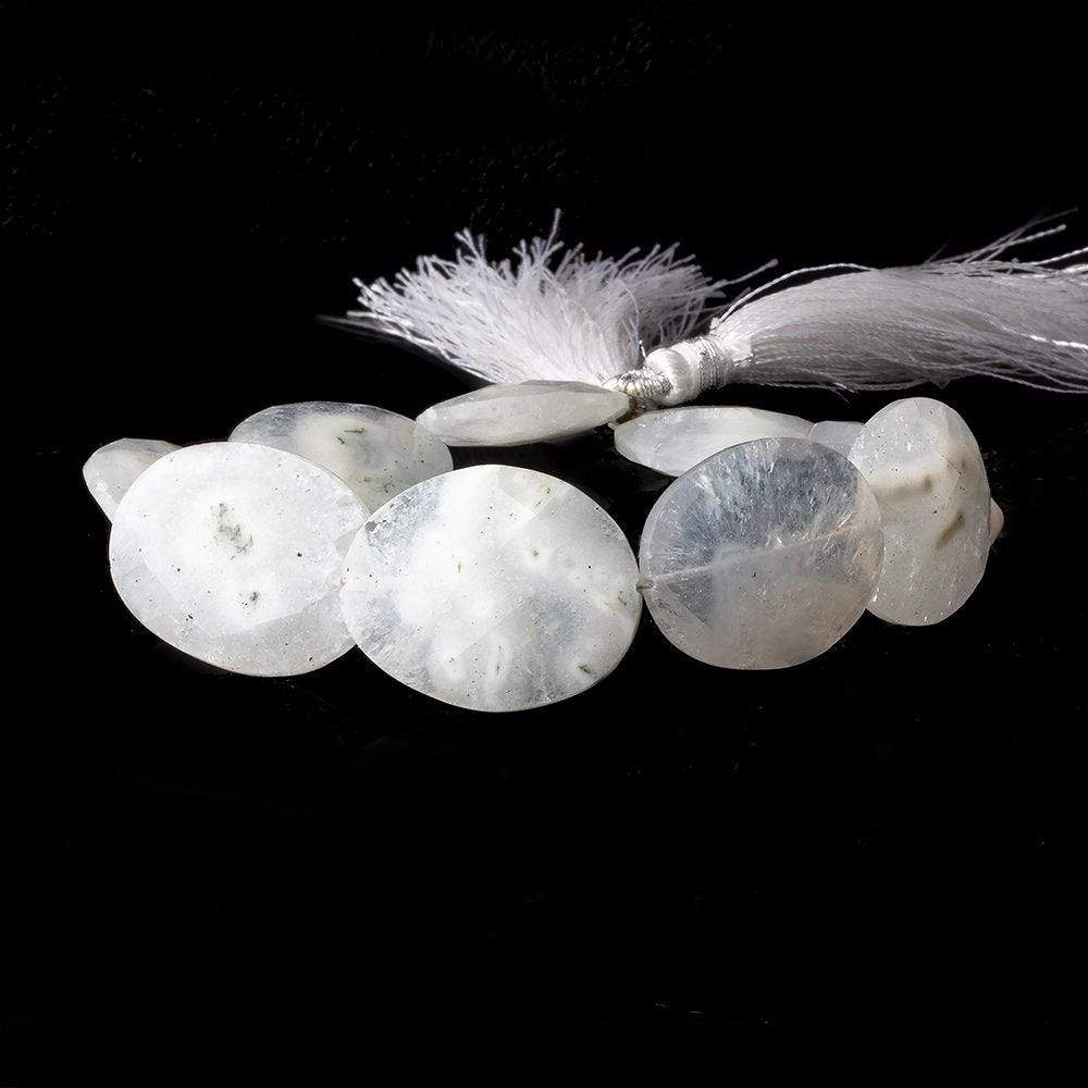 14-25mm Peacock Solar Quartz Straight Drilled Faceted Ovals 8.5 inch 9 pieces (ONLINE ORDER ONLY)
