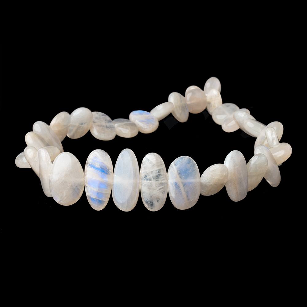 14-31mm Peach Rainbow Moonstone Plain Nugget Beads 16 inch 32 pieces (ONLINE ORDER ONLY)