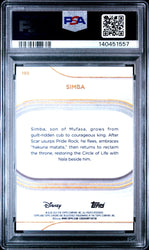 Graded 2025 Topps Chrome Disney Simba #195 Mini Diamonds The Lion King Live Action Trading Card PSA 10 Gem Mint