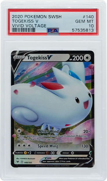 2020 POKEMON SWORD & SHIELD VIVID VOLTAGE TOGEKISS V #140 PSA 10 (Online Order Only)