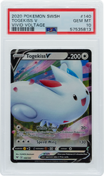 2020 POKEMON SWORD & SHIELD VIVID VOLTAGE TOGEKISS V #140 PSA 10 (Online Order Only)