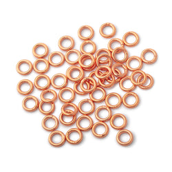 6mm Copper Closed Jump Ring Set of 50 pieces