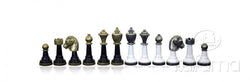 Chess Pieces - Black & White Metal Zinc and Wood Chess Pieces (ONLINE ORDER ONLY)