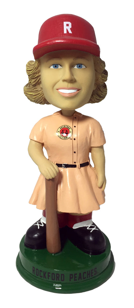 Rockford Peaches All-American Girls Professional Baseball Vintage Green Base AAGPBL Bobblehead (ONLINE ORDER ONLY)