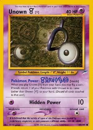 Unown [V] (89/105) [Neo Destiny Unlimited] (Online Only)