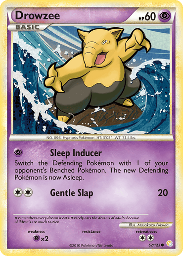 Drowzee (62/123) [HeartGold & SoulSilver: Base Set] (Online Only)
