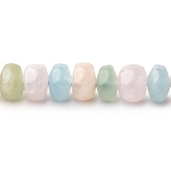 6mm Multi Beryl plain rondelle beads 16 inch 107 pieces (ONLINE ORDER ONLY)