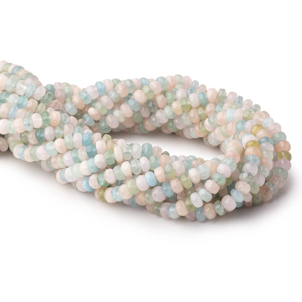 6mm Multi Beryl plain rondelle beads 16 inch 107 pieces (ONLINE ORDER ONLY)
