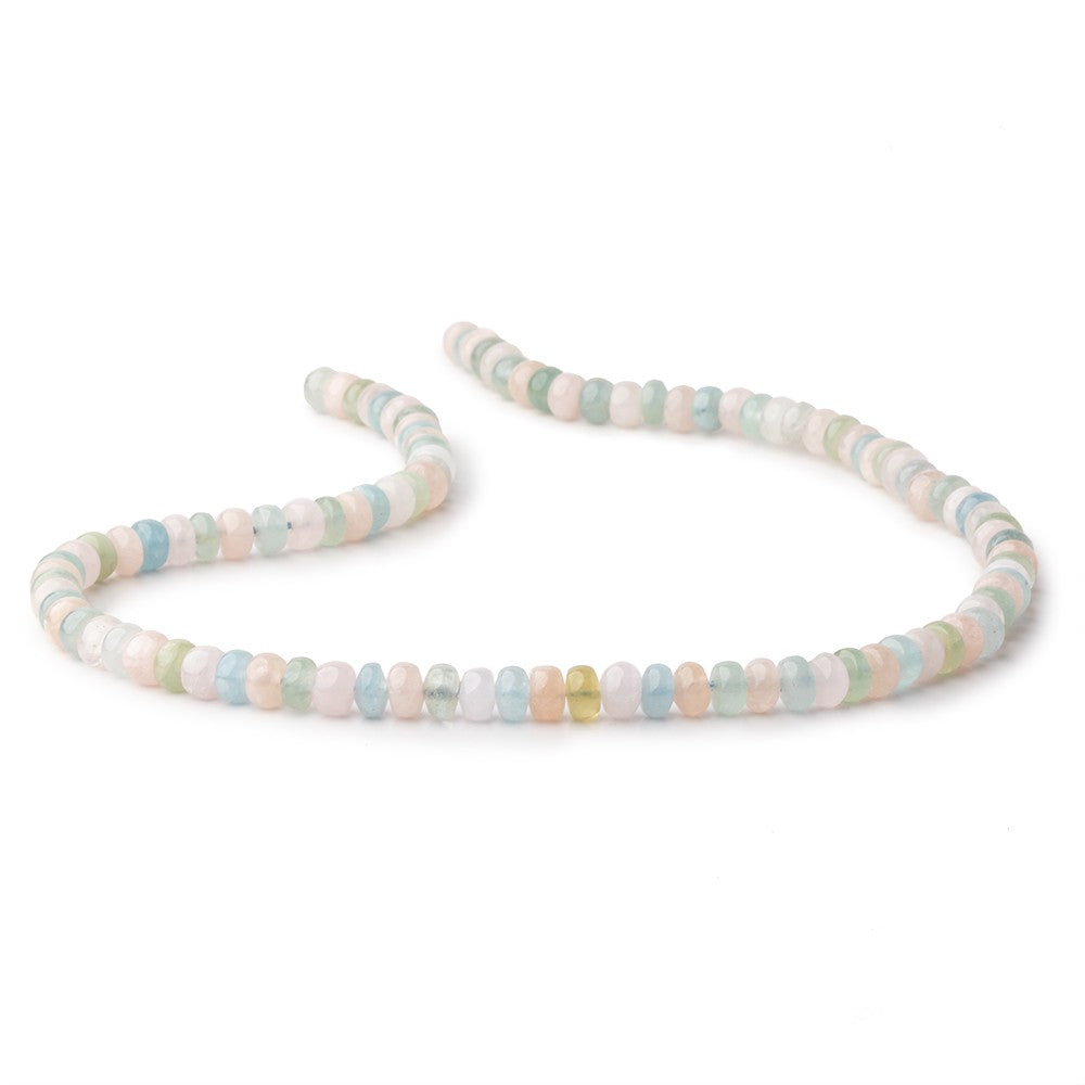 6mm Multi Beryl plain rondelle beads 16 inch 107 pieces (ONLINE ORDER ONLY)