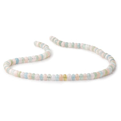 6mm Multi Beryl plain rondelle beads 16 inch 107 pieces (ONLINE ORDER ONLY)