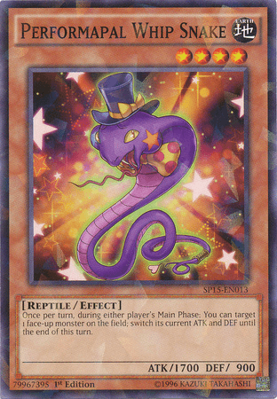 Performapal Whip Snake [SP15-EN013] Shatterfoil Rare (ONLINE ORDER ONLY)