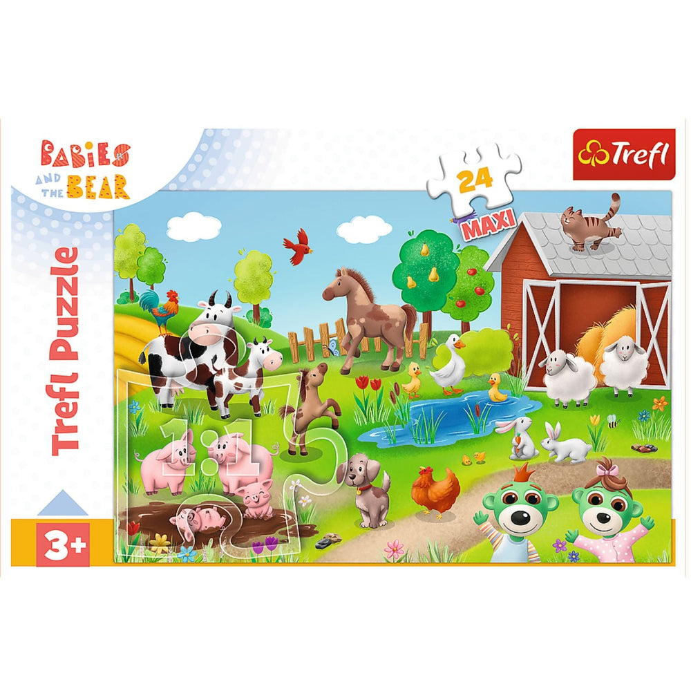 Trefl Babies and the Bear Babies & Animals 24 Maxi Kids Puzzle (ONLINE ORDER ONLY)