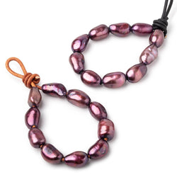14.5-15.5mm Merlot Large Hole Baroque Pearls Set of 10 (ONLINE ORDER ONLY)