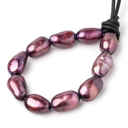 14.5-15.5mm Merlot Large Hole Baroque Pearls Set of 10 (ONLINE ORDER ONLY)