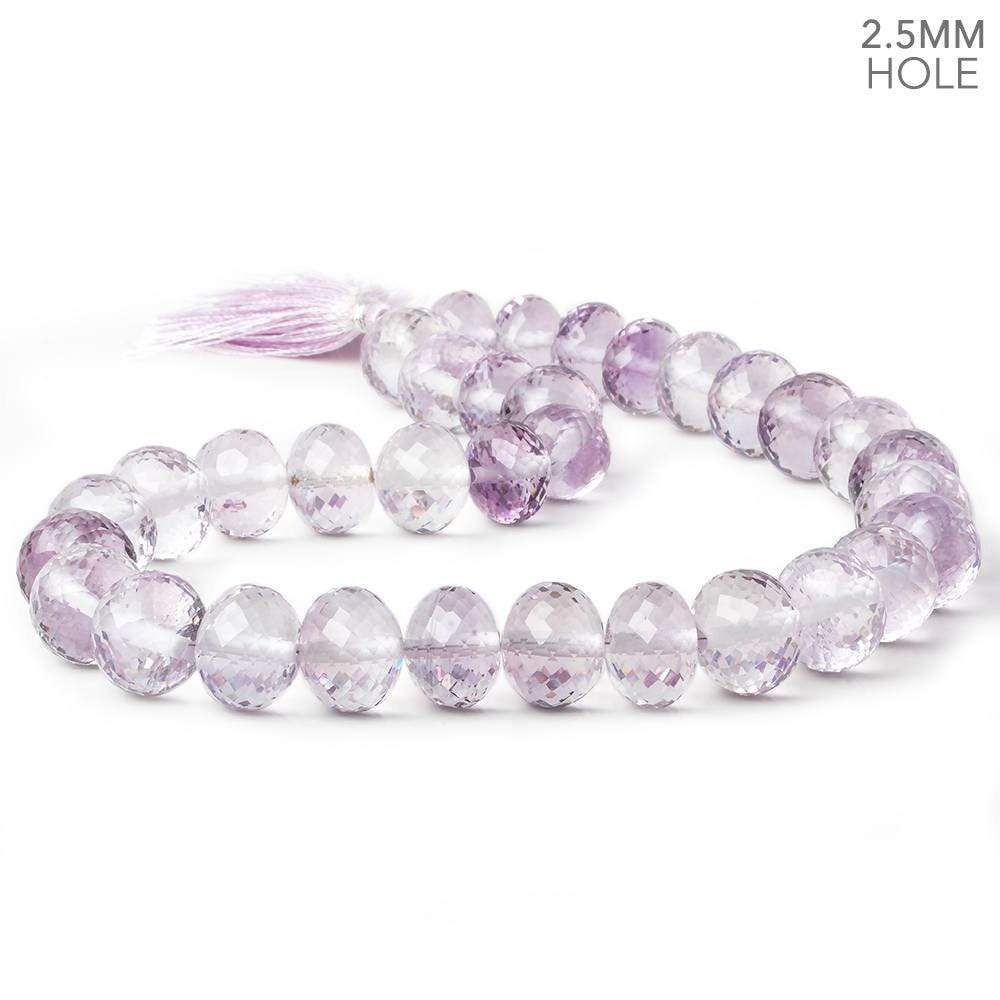14.5-16mm Amethyst large hole Faceted Rondelle Beads 16 inch 33 pieces AA (ONLINE ORDER ONLY)