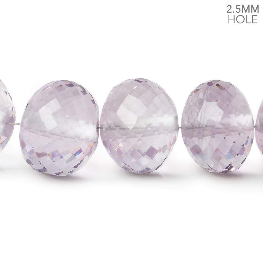 14.5-16mm Amethyst large hole Faceted Rondelle Beads 16 inch 33 pieces AA (ONLINE ORDER ONLY)