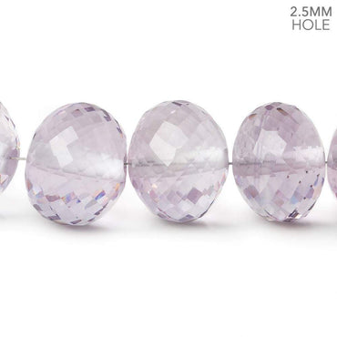 14.5-16mm Amethyst large hole Faceted Rondelle Beads 16 inch 33 pieces AA (ONLINE ORDER ONLY)