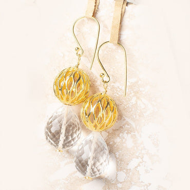 14.5mm 22kt Gold Plated Copper Open Mesh Round Beads Set of 2 pieces (ONLINE ORDER ONLY)