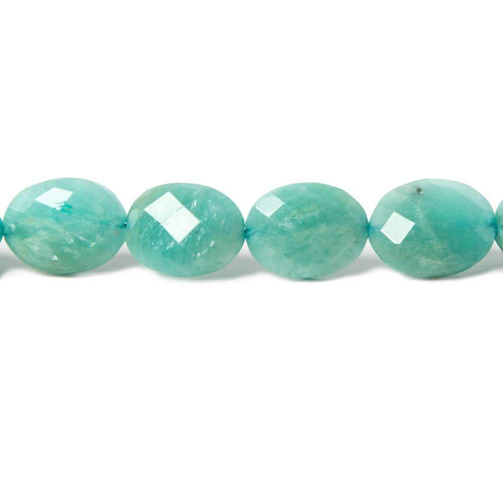 14.5x11-17x11mm Amazonite Straight Drilled Faceted Oval Beads 8 inch 12 pieces (ONLINE ORDER ONLY)
