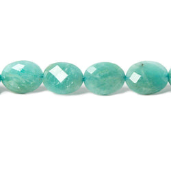 14.5x11-17x11mm Amazonite Straight Drilled Faceted Oval Beads 8 inch 12 pieces (ONLINE ORDER ONLY)