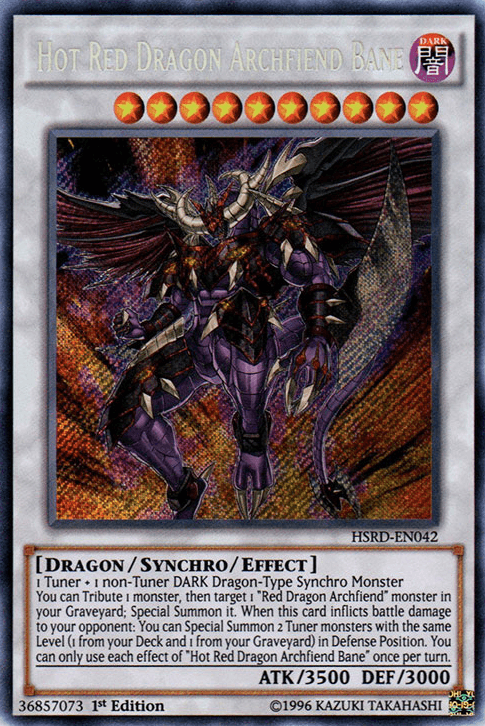 Hot Red Dragon Archfiend Bane [HSRD-EN042] Secret Rare (ONLINE ORDER ONLY)