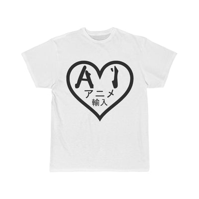 Anime Imports 2010 Smaller Heart B&W Logo Men's Short Sleeve Tee