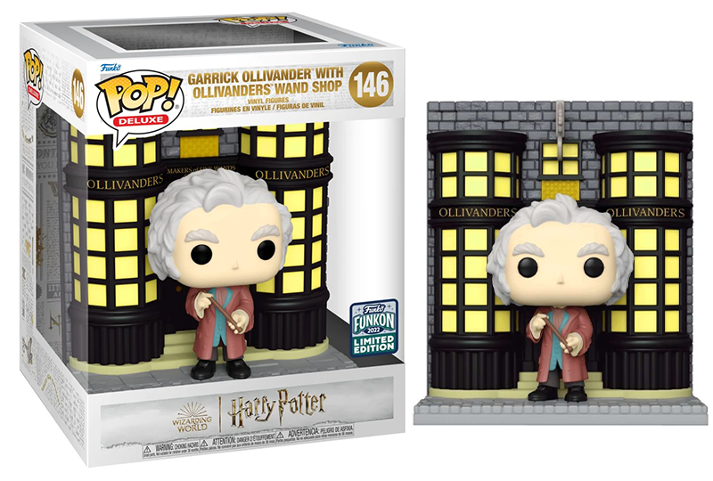 Garrick Ollivander w/ Ollivanders Wand Shop (Deluxe, 6-inch) 146 - 2022 Funkon Exclusive (Online Order Only)