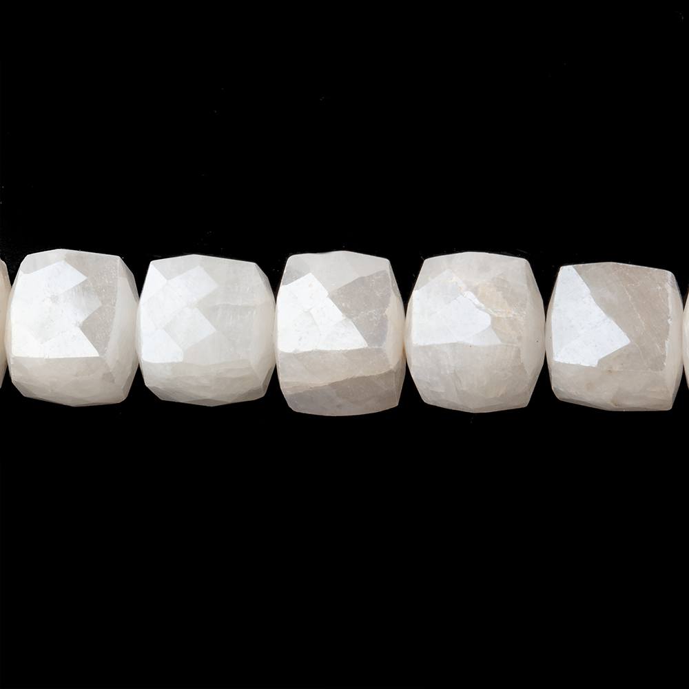 8x8mm Silverite Sapphire faceted Cube beads 8 inch 26 pcs A (ONLINE ORDER ONLY)