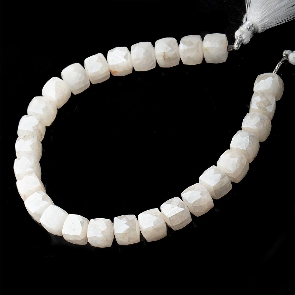 8x8mm Silverite Sapphire faceted Cube beads 8 inch 26 pcs A (ONLINE ORDER ONLY)