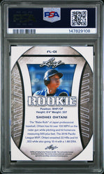 Graded 2018 Leaf Rookie Shohei Ohtani #FL-01 Exclusive Flag Rookie RC Baseball Card PSA 10 Gem Mint