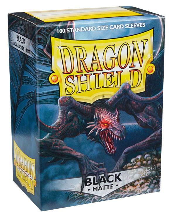 Dragon Shield: Standard 100ct Sleeves - Black (Matte) (Online Order Only)
