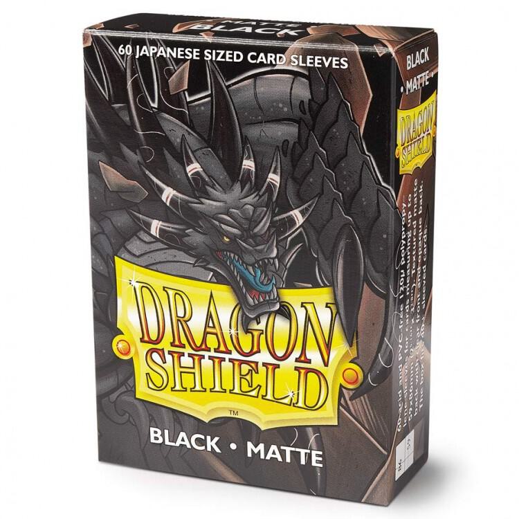 Dragon Shield: Japanese Size 60ct Sleeves - Black (Matte) (Online Order Only)